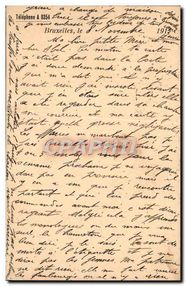 Entier Diefenthal Fournitures generale pour l'optique et la Photographie Avenue du Midi Bruxelles Optique — Back