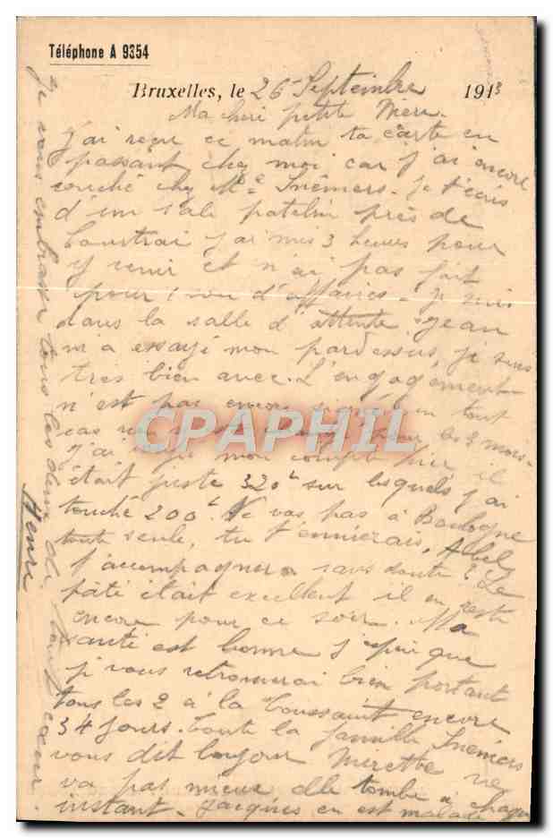Entier Diefenthal Fournitures generale pour l'optique et la Photographie Avenue du Midi Bruxelles Optique — Back