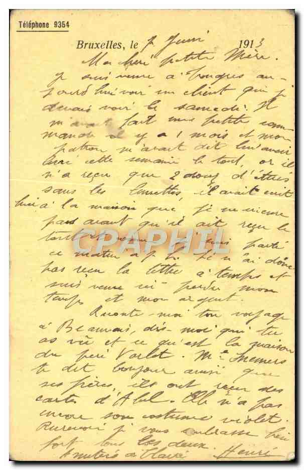 Entier Diefenthal Fournitures generale pour l'optique et la Photographie Avenue du Midi Bruxelles Optique — Back