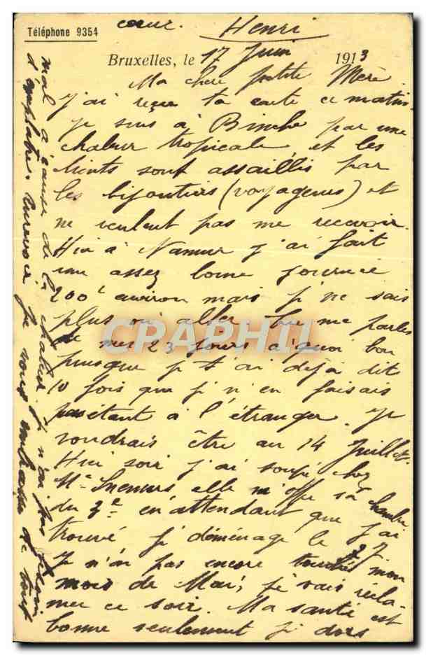Entier Diefenthal Fournitures generale pour l'optique et la Photographie Avenue du Midi Bruxelles Optique — Back