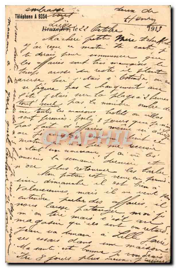 Entier Diefenthal Fournitures generale pour l'optique et la Photographie Avenue du Midi Bruxelles Optique — Back