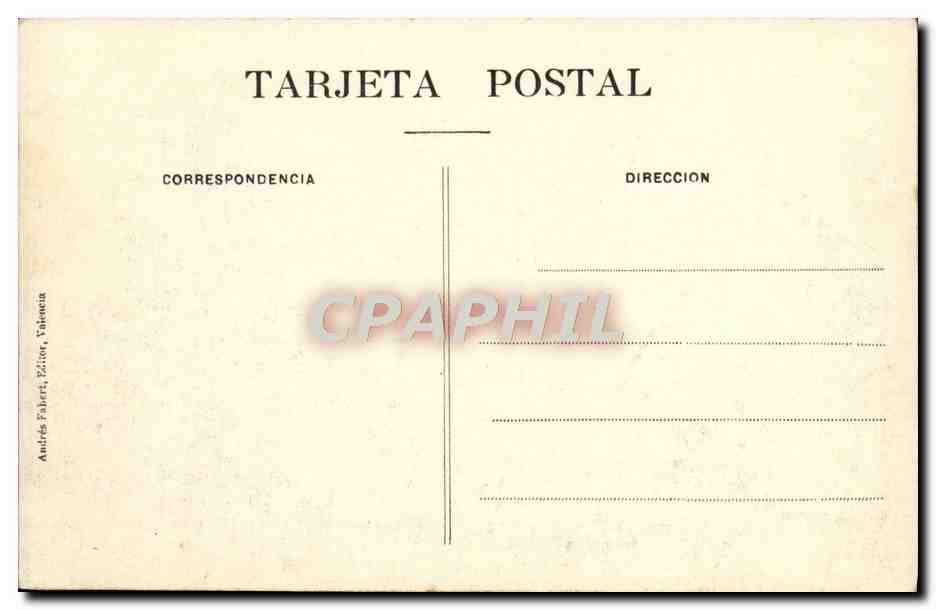 CPA Cartagena Huerto De Las Palmeras Palmiers — Rückseite