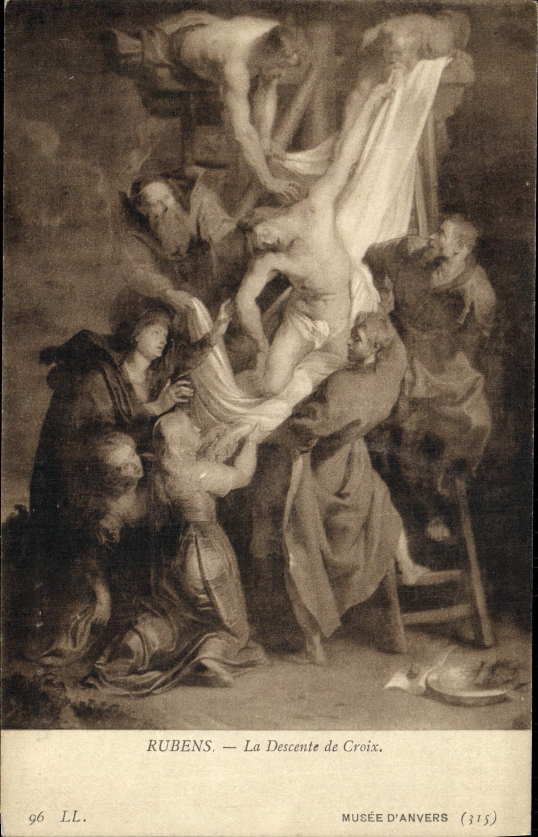 CPA Rubens La Descente De Croix Musee D'Anvers