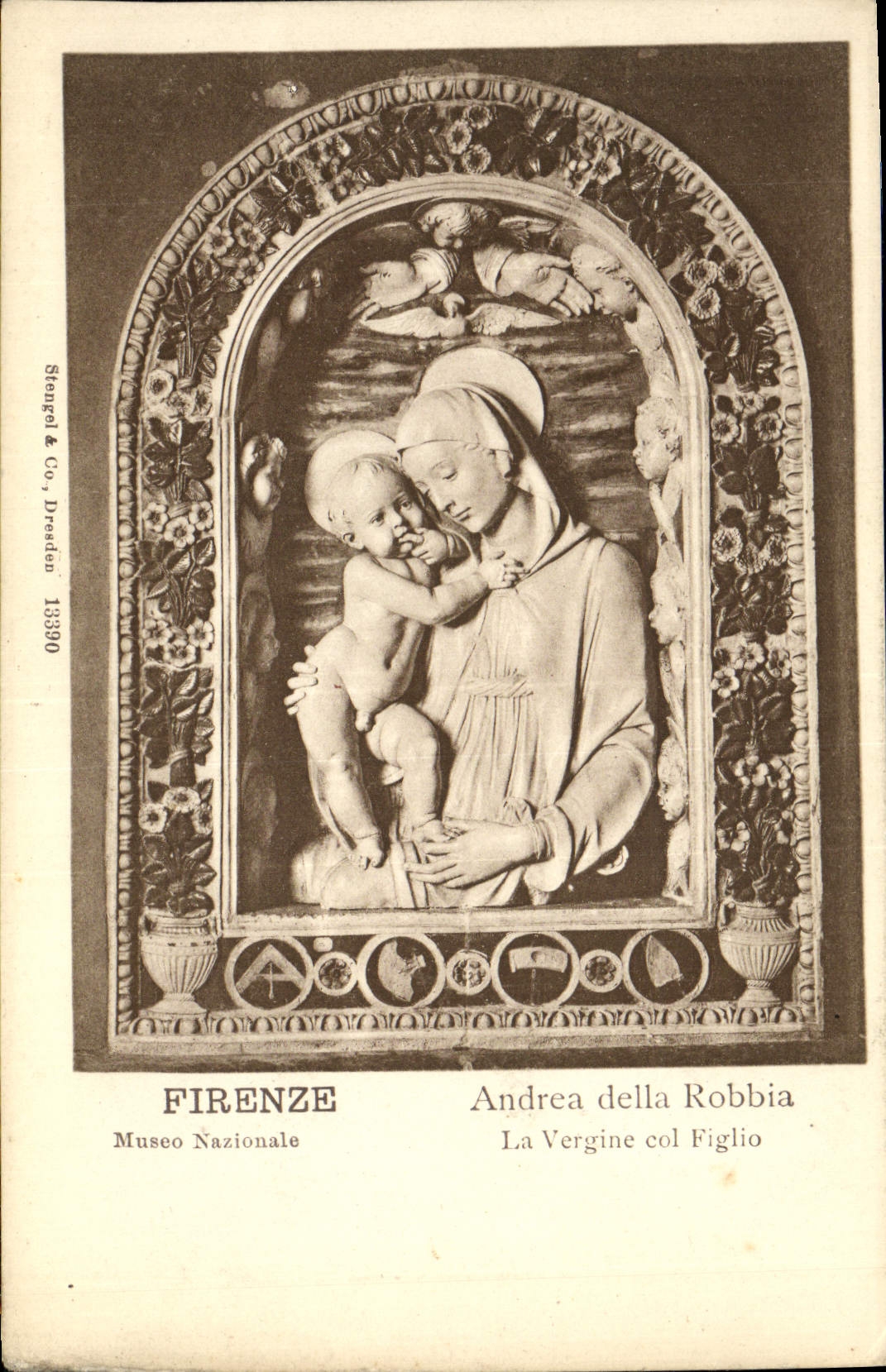 CPA Firenze Andrea Della Robbia La Vergine col Figlio 