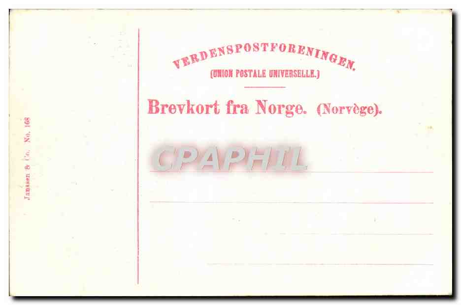 CPA Domkirken Trondhjem Korsgangen — Verso