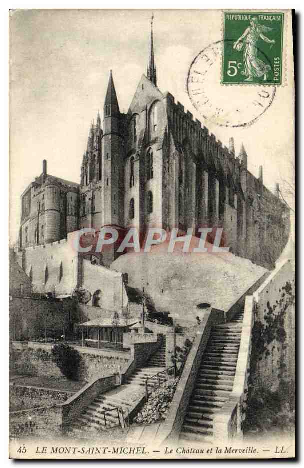 CPA Le Mont Saint Michel Le Chateau Et La Merveille