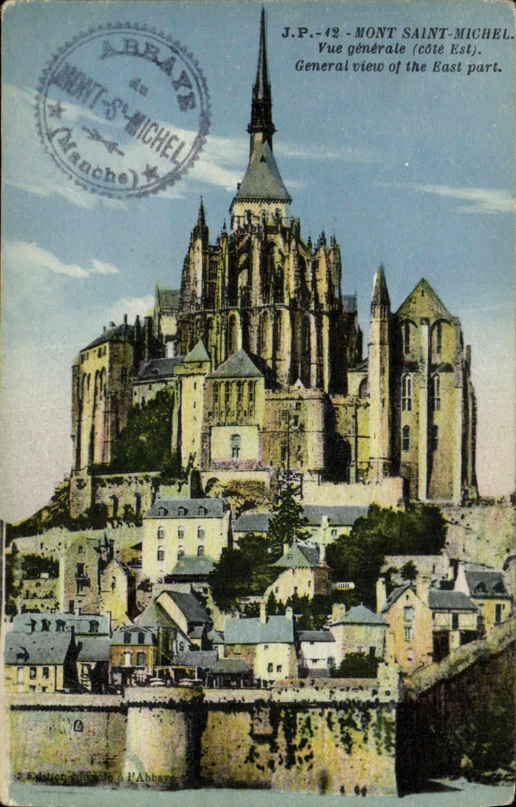 Mont Saint-Michel — Vue générale (côté Est) — J.P.-42, Édition Abbaye