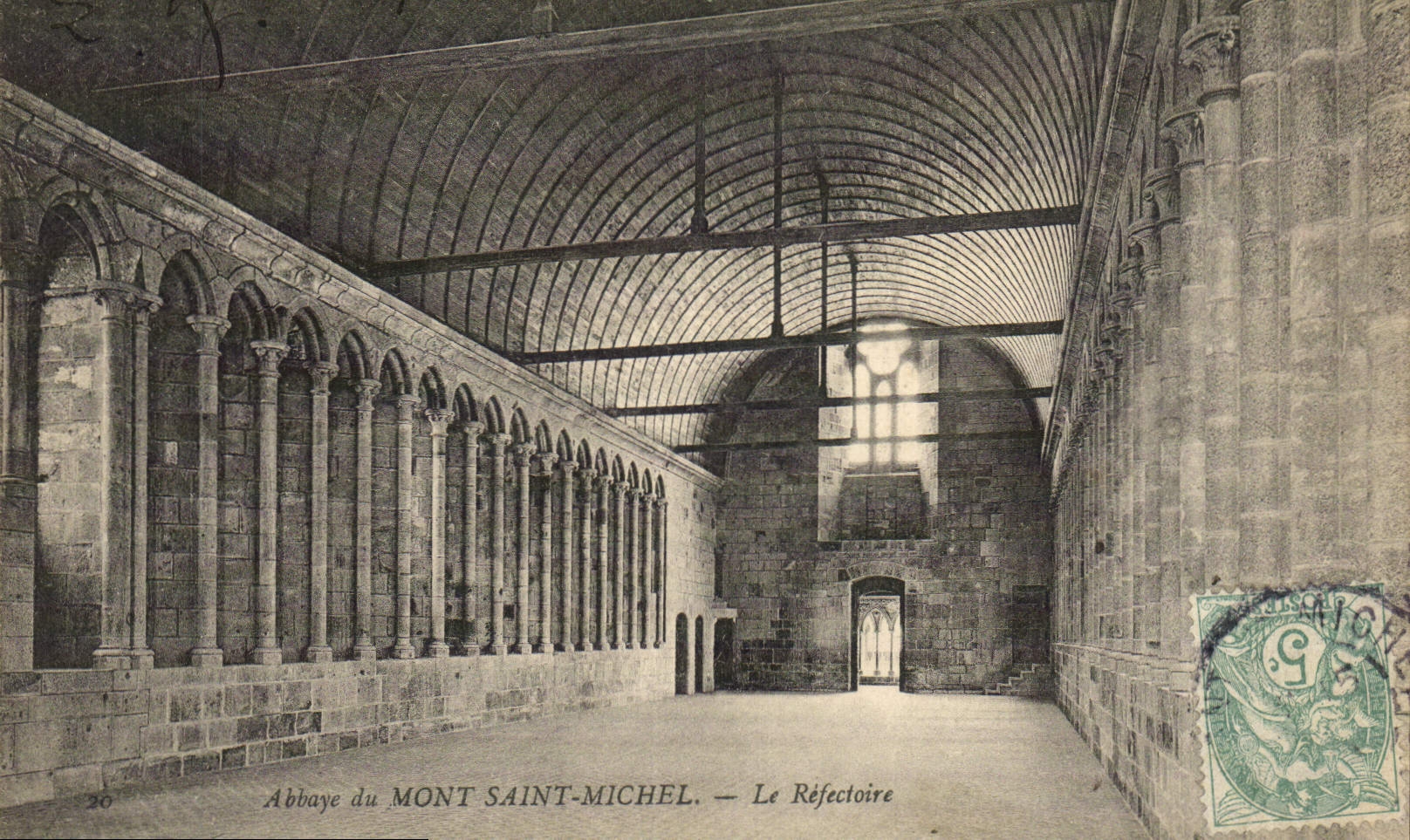 CPA Abbaye Du Mont Saint Michel Le Refectoire