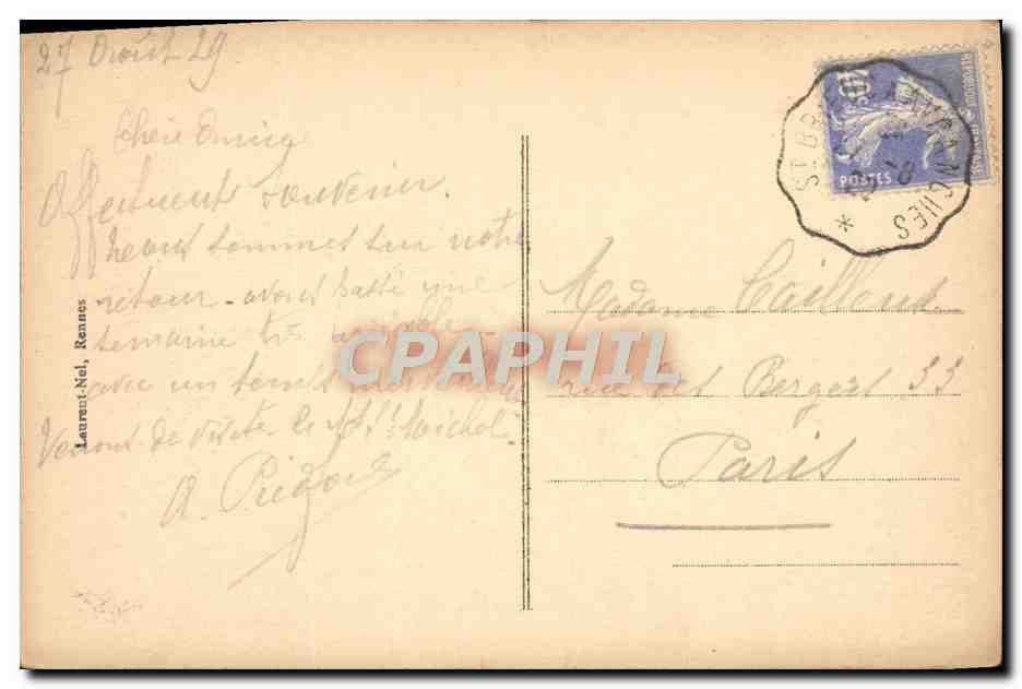 Le Mont-Saint-Michel — Côté Est — Éditeur non identifié, n° de série 905 — Reverso