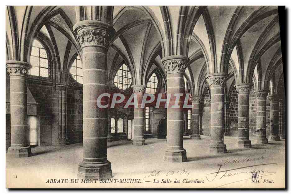 Abbaye du Mont-Saint-Michel — La Salle des Chevaliers — ND. Phot.