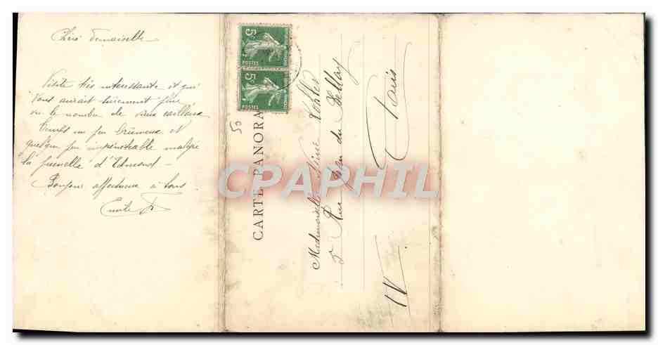 Grèves del Mont-Saint-Michel — Los prados salados, regreso del rebaño a la orilla — Tarjeta postal de la casa Carte Anor — Reverso