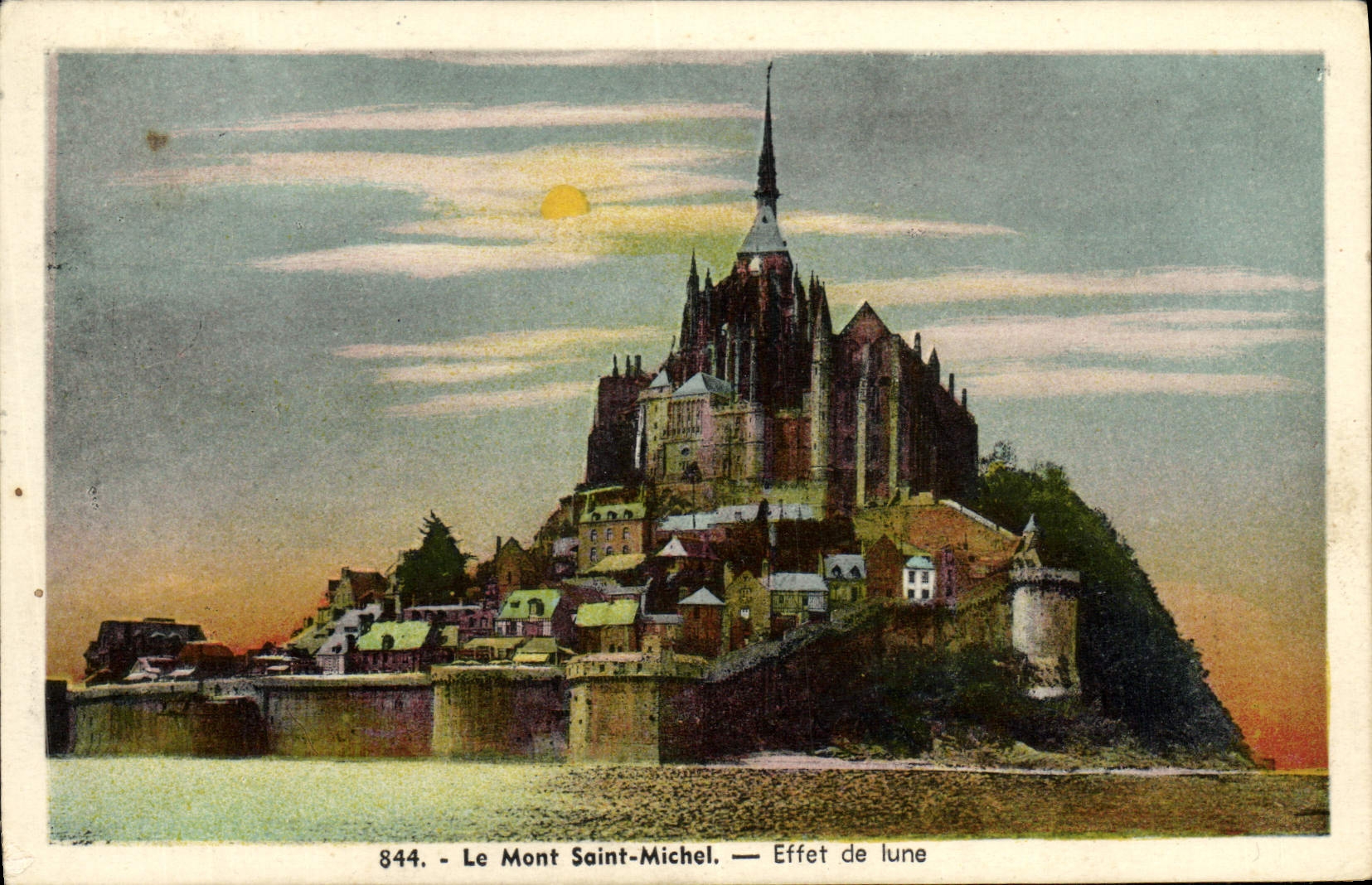 Le Mont Saint-Michel — Effet de lune — série 844
