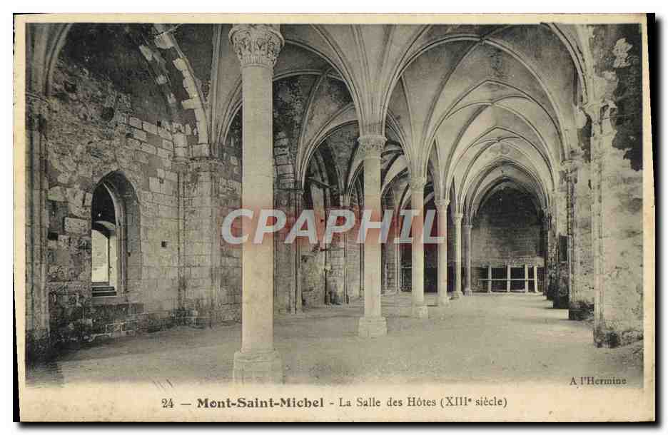 CPA Mont Saint Michel La Salle Des Hotes