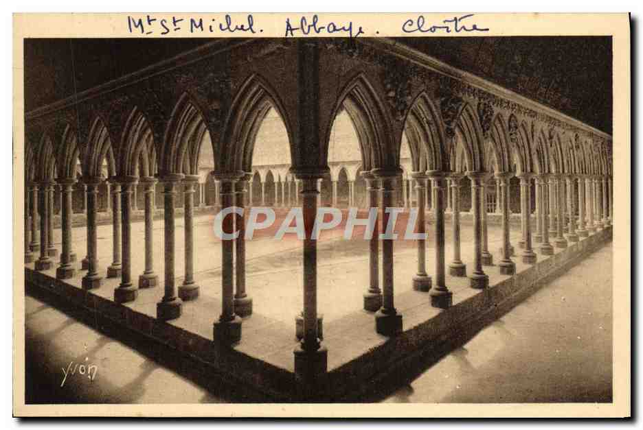 CPA La Douce France Le Mont St Michel Abbaye Galeries Du Cloitre
