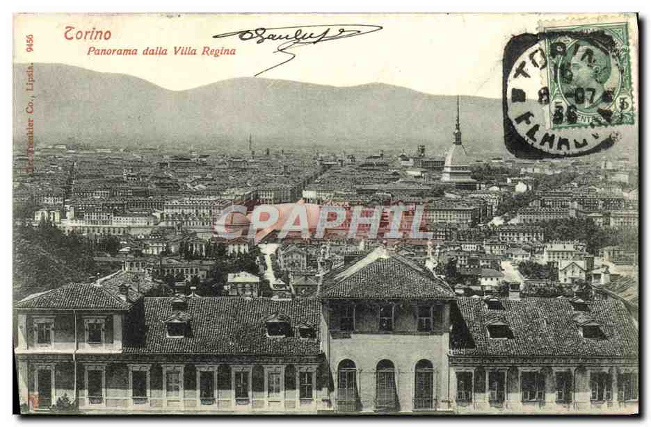 CPA Torino Panorama Dalla Villa Regina