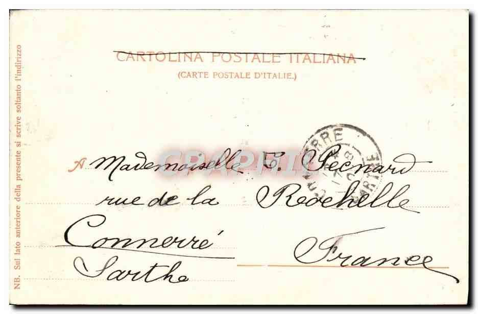 CPA Torino Panorama Dalla Villa Regina — Rückseite