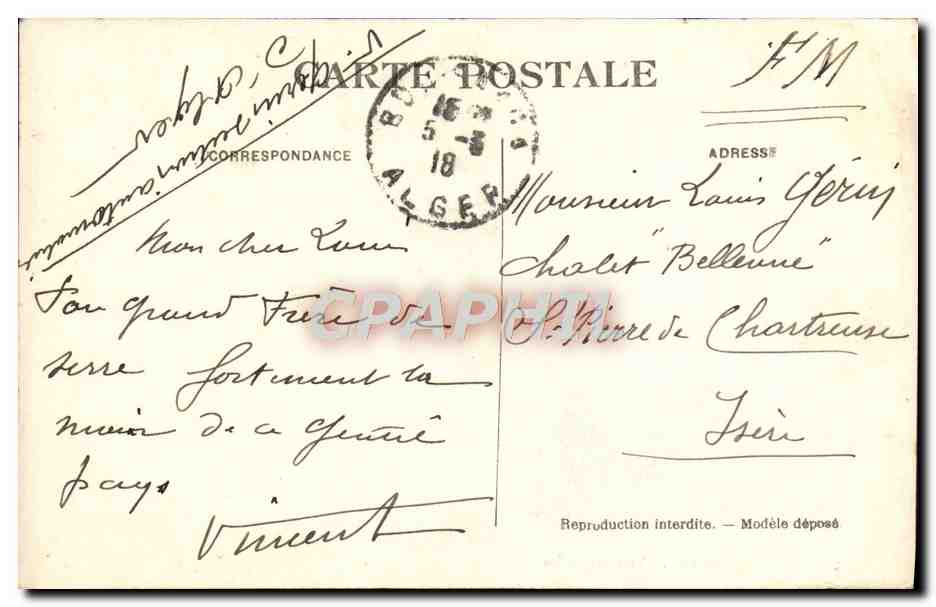 CPA Bou Saada Vue Partielle — Verso