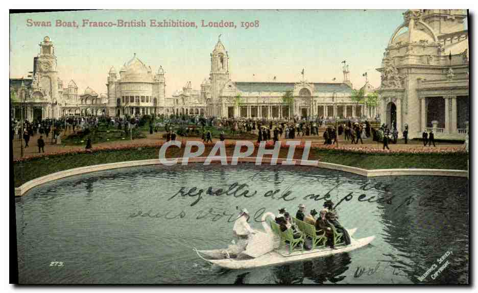 CPA Swan Bont Franco British Exhibition London 1908