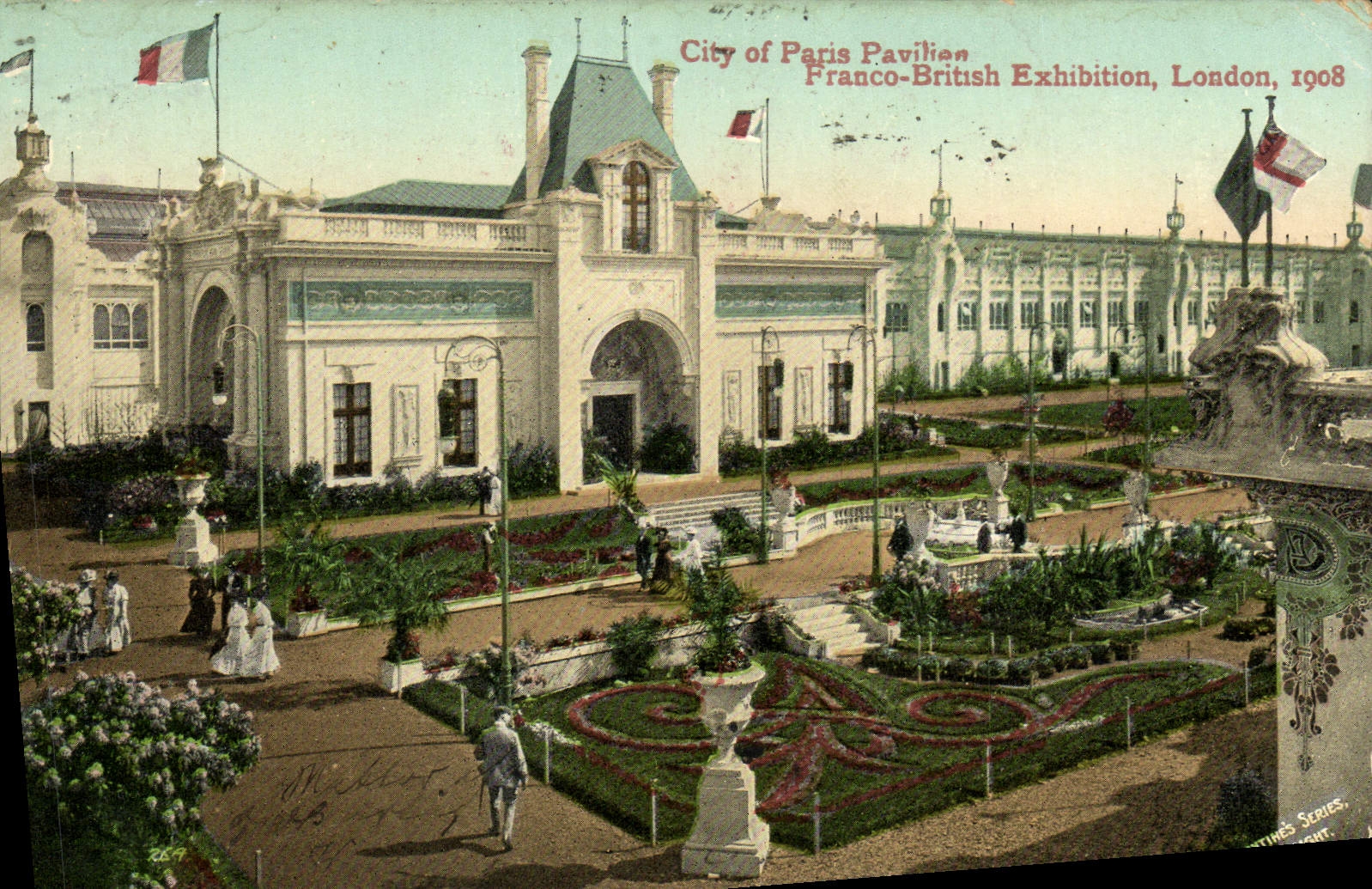 CPA City Campana De Paris Pavilion Franco British Exhibition London 1908