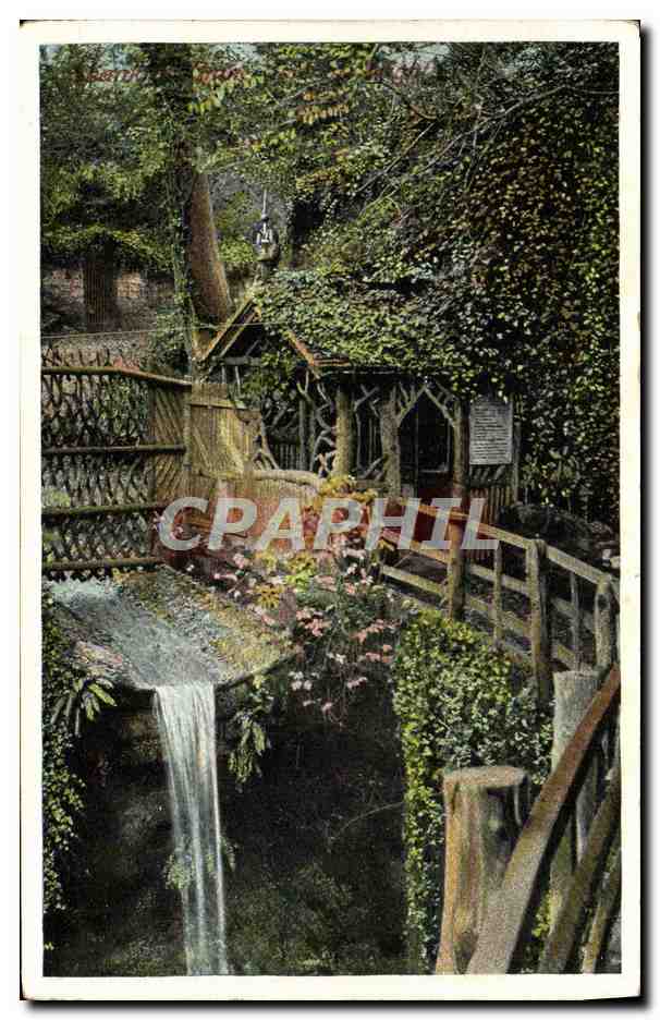 Château de la Roche — Vue du château et cascade — The Post Idl Card Series