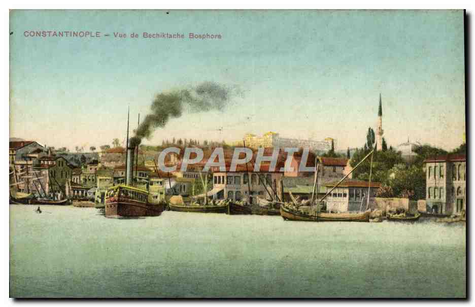 CPA Constantinople vue De Bechiktache Bosphore Turquie