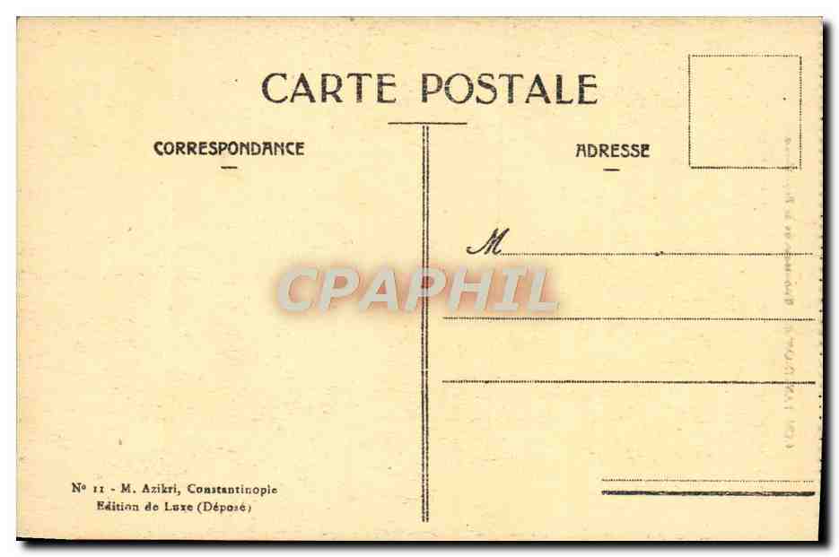 CPA Constantinople Monument De La Republique Turquie — Verso
