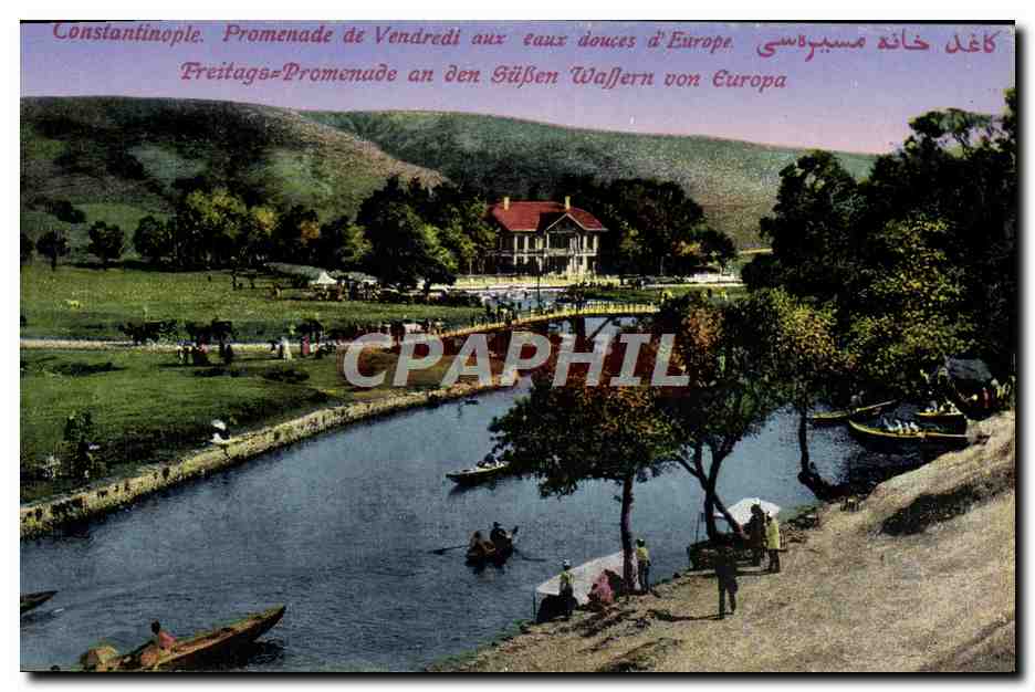 CPA Constantinople Promenade De Vendredi Aux eaux Douces d'Europe Turquie