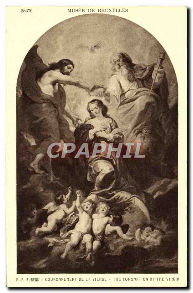 CPA Musee De Bruxelles Rubens Couronnement De La Vierge