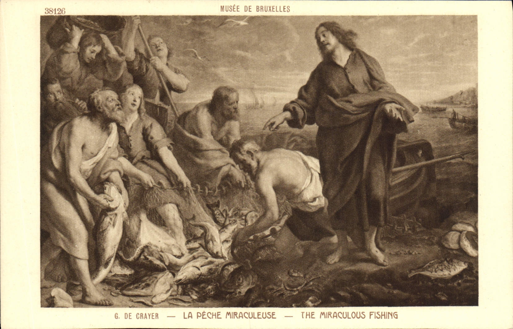 CPA Musee De Bruxelles De Crayer La Peche Miraculeuse