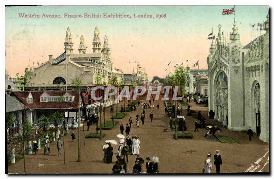 CPA Western Avenue Franco British Exhibition London 1908