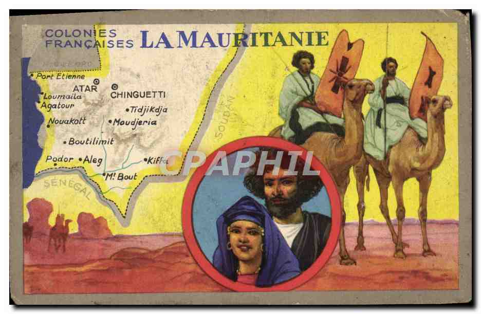 Fiche Colonies Francaises La Mauritanie Chameaux