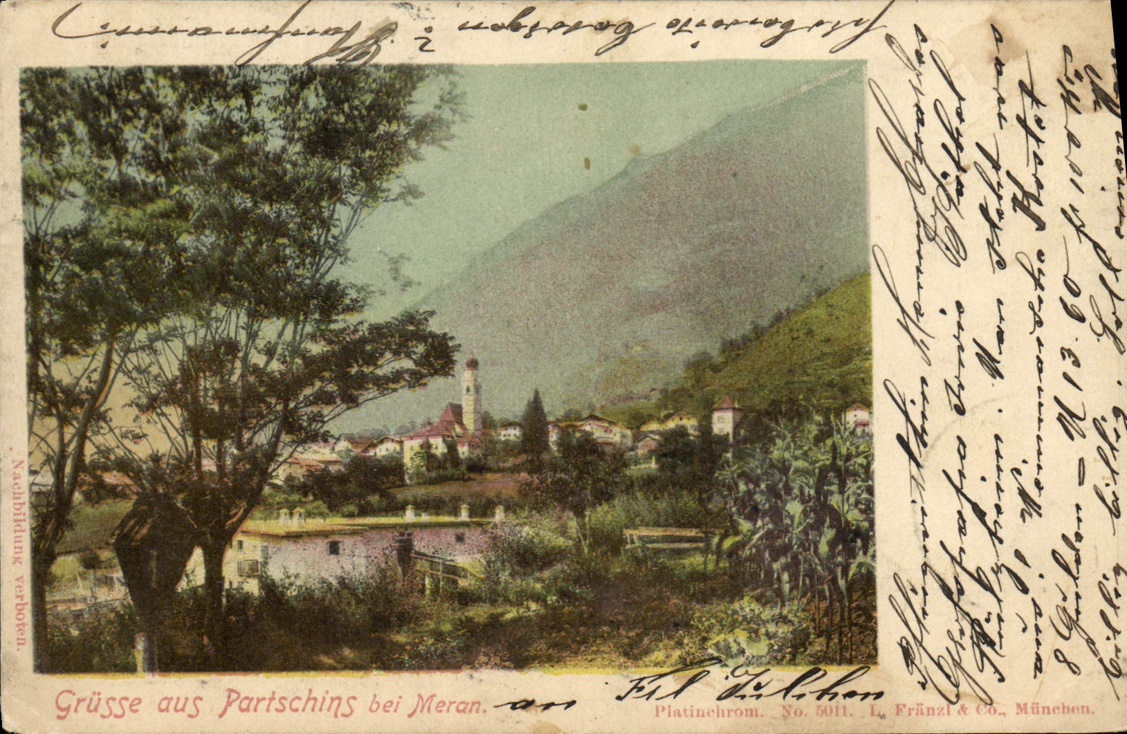 CPA Grusse aus Partschins Bei Meran