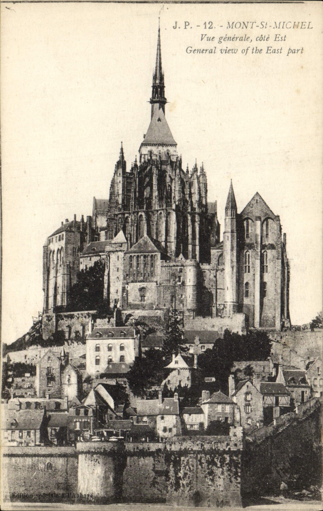 Mont-Saint-Michel — Vue générale, côté Est — Édition J.P. n°12