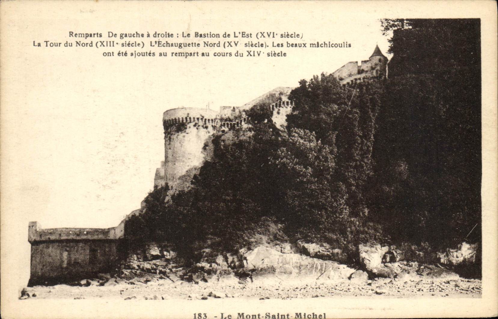 Le Mont-Saint-Michel — Remparts et tours historiques — Laurenti-Net, N°183