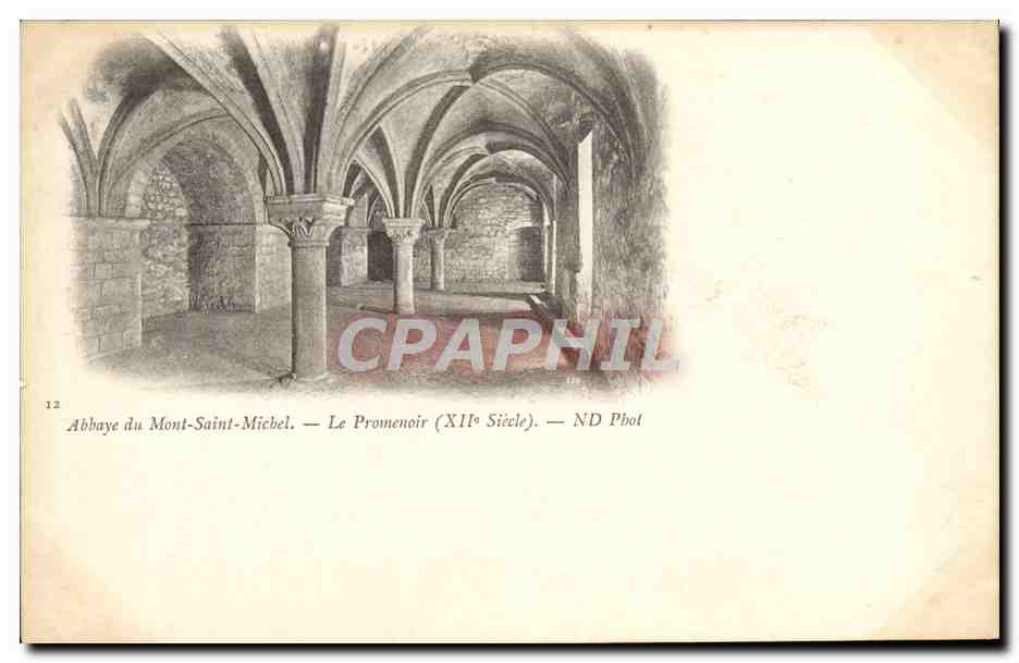 CPA Abbaye Du Mont Saint Michel Le Promenoir