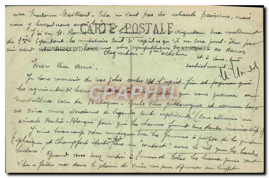 CPA Mont St Michel Abbaye Grands Degres Et Le Chatelet — Verso