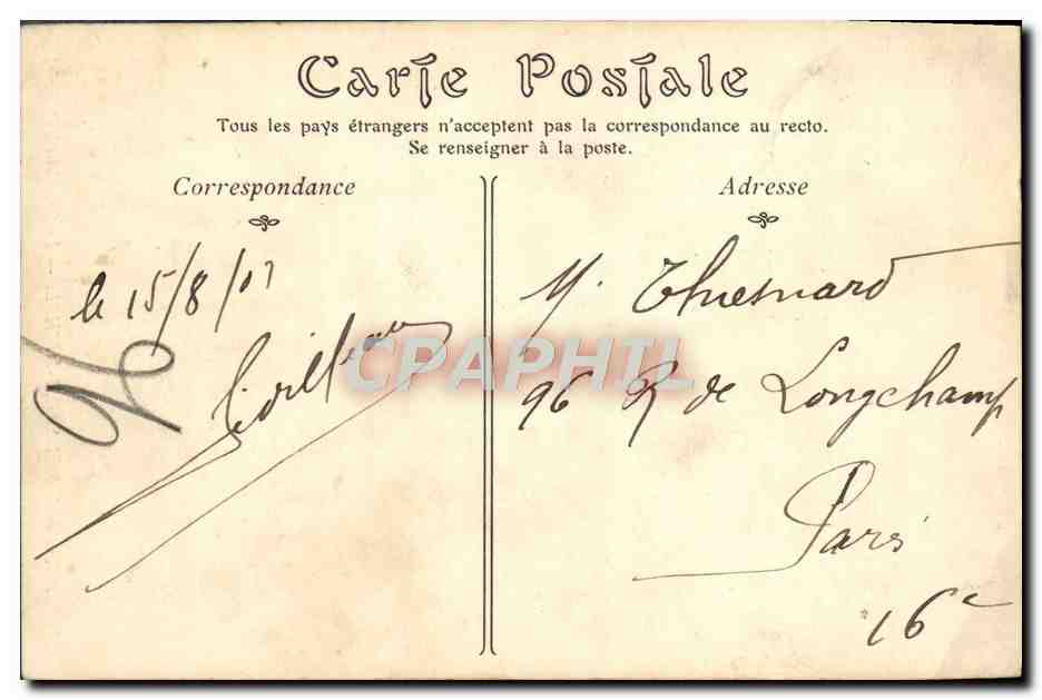 CPA Abbaye Du Mont Saint Michel Le Chatelet — Verso