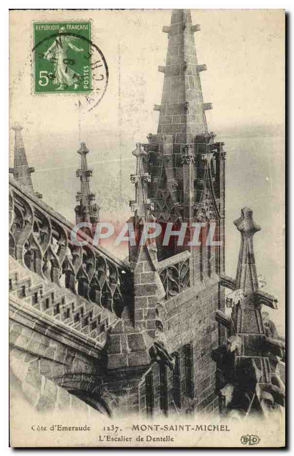 Mont-Saint-Michel — Die Seidenstiege — Verlag E.P.D. Nr. 1237