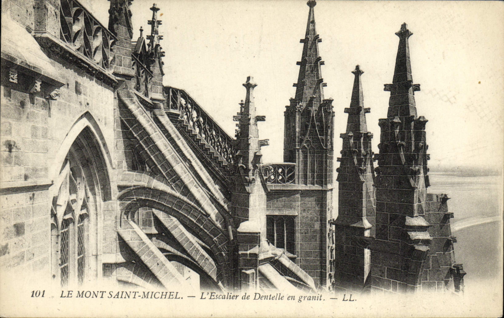 Le Mont Saint-Michel — L'Escalier de Dentelle en granit — LL. — n° 101