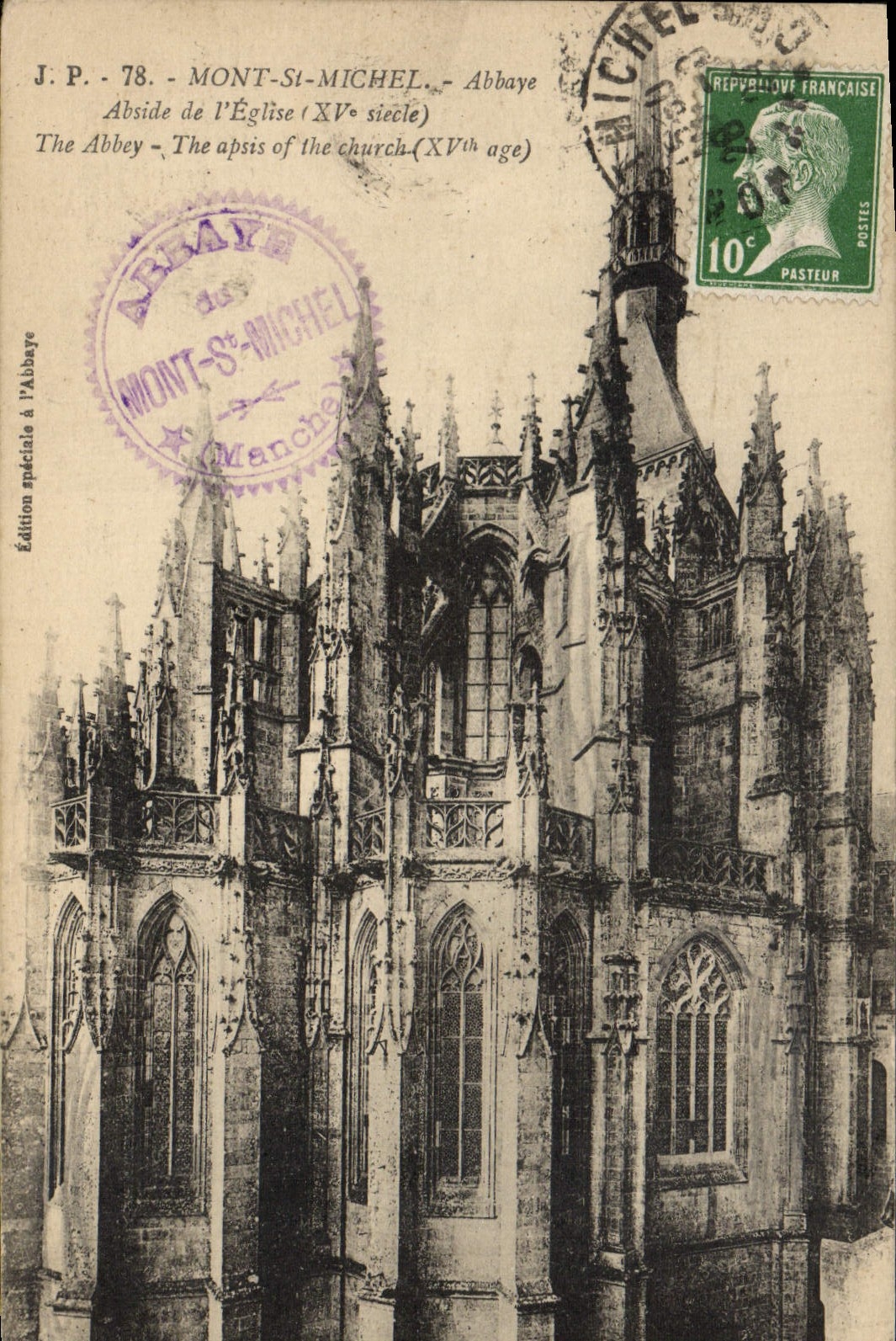 Mont-Saint-Michel — Abbaye, abside de l'église (XVe siècle) — J.P. édition spéciale à l'Abbaye