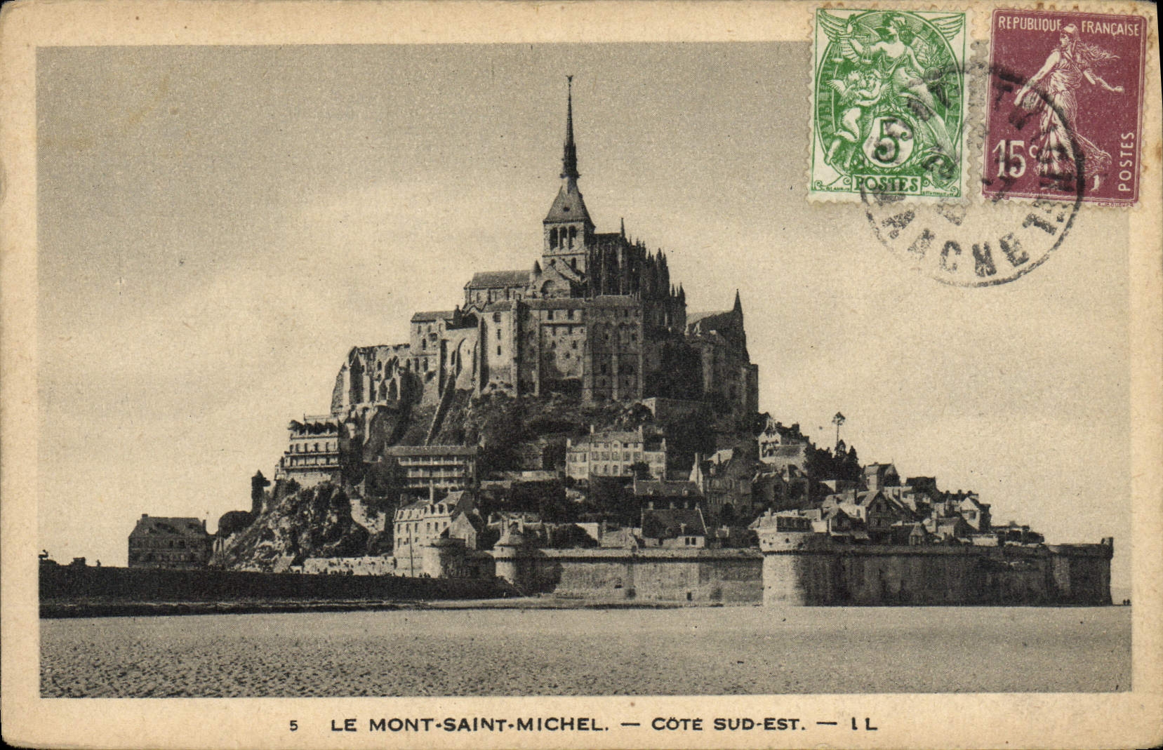 Le Mont-Saint-Michel — Côte Sud-Est — I.L. — Éditeur : I.L. — N° 5