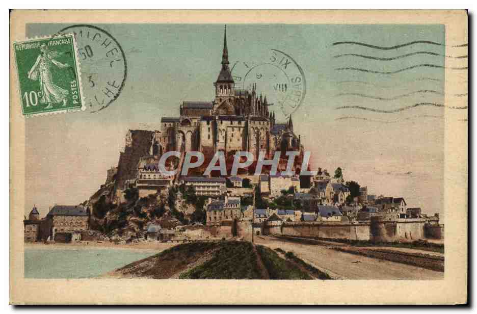 CPA Mont Saint Michel Vue Prise De La Digue