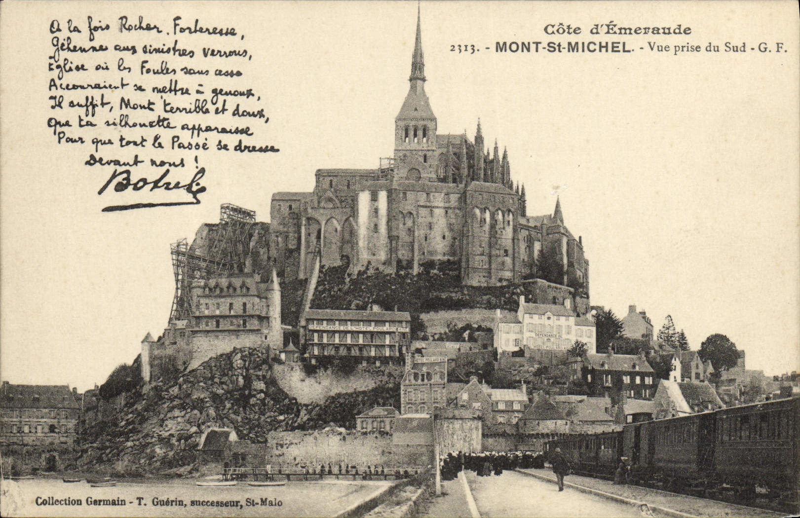 Mont-Saint-Michel — Vue prise du Sud — G.F. — Côte d'Émeraude