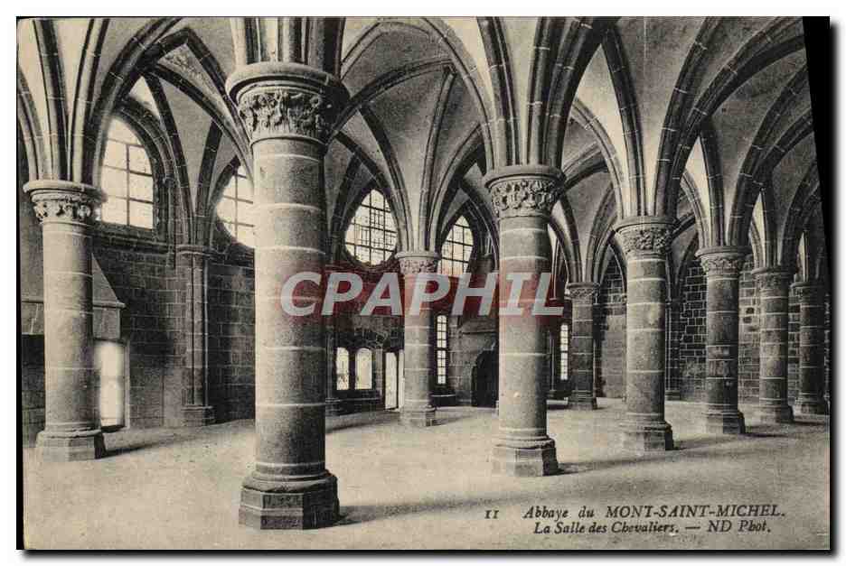 Abbaye du Mont-Saint-Michel — La Salle des Chevaliers — ND Phot.