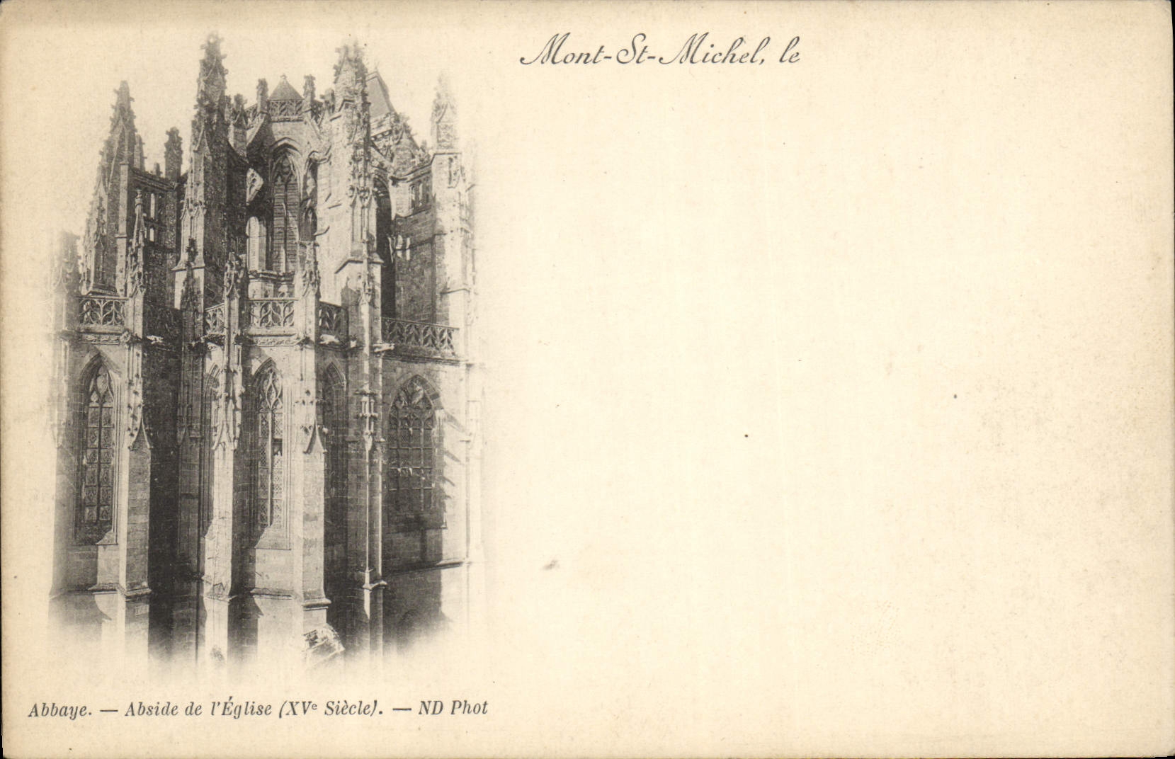 Mont-St-Michel, le — Abbaye. — Abside de l'Église (XVe Siècle) — ND Phot