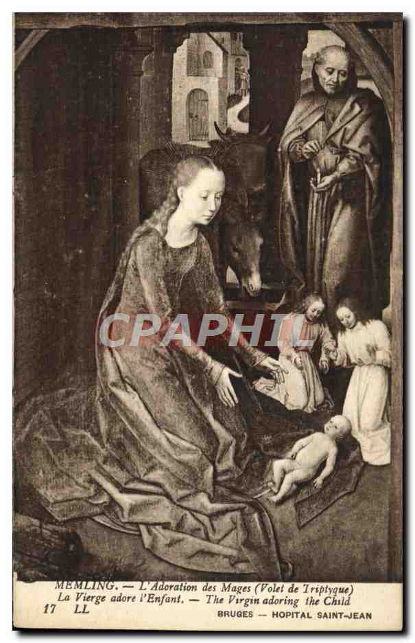 CPA Memling L'Adoration Des Mages La Vierge Adore l'Enfant Bruges Hopital Saint Jean