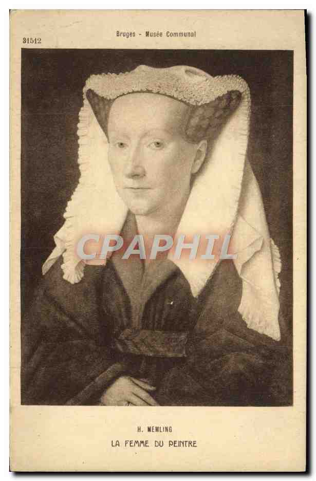 CPA Bruges Musee Communal La Femme Du Peintre Memling