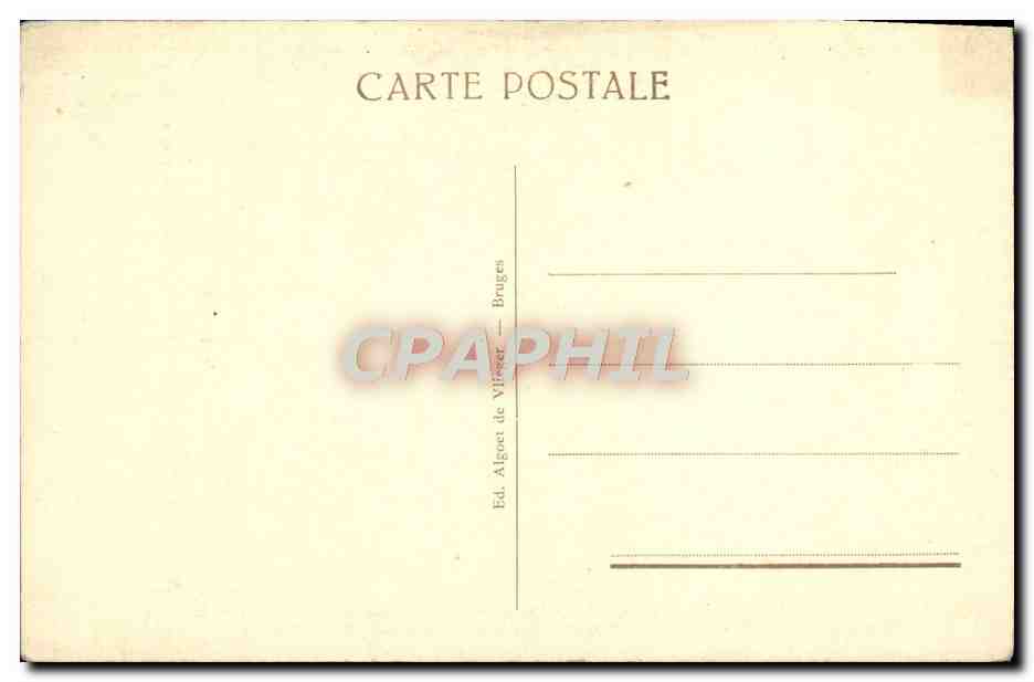 CPA Bruges Hopital Saint Jean Memling Mariage mystique de Sainte Catherine  — Verso
