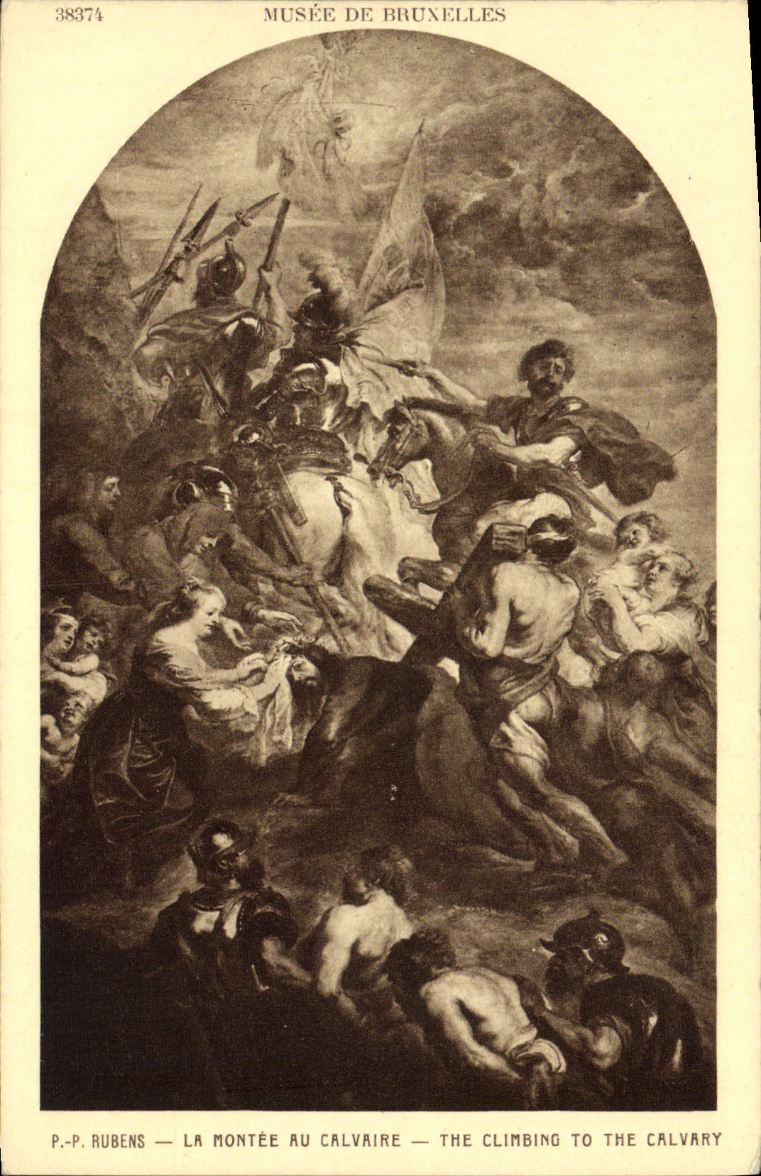 CPA Musee De Bruxelles Rubens La Montee Au Calvaire