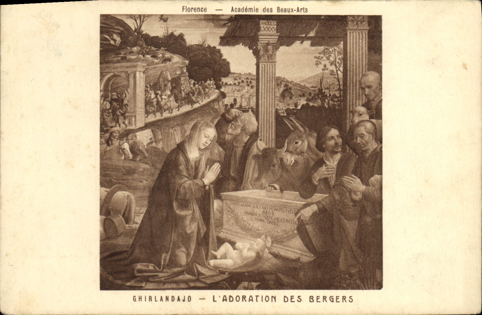 CPA Florence Academie Des Beaux Arts Ghirlandajo L'adoration des bergers